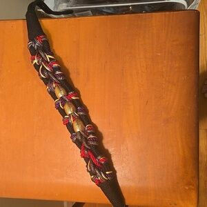 Women's African Style Fabric Belt Size M/L 37 inches